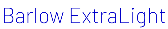 Barlow ExtraLight 字体